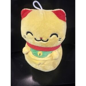 Kleptocats Lucky Cat Chinese New Year Plush Stuffed Animal 6" Yellow Cat Japan a